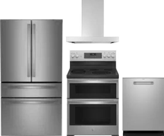 4 Piece Package Includes Refrigerator, Range, Hood And Dishwasher
